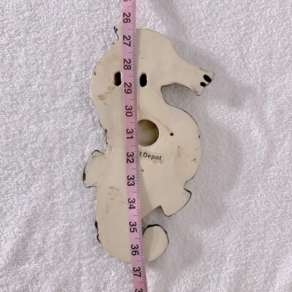 Vintage Brown  Speckled Ceramic Seahorse Wall Decor - Picture 8 of 9
